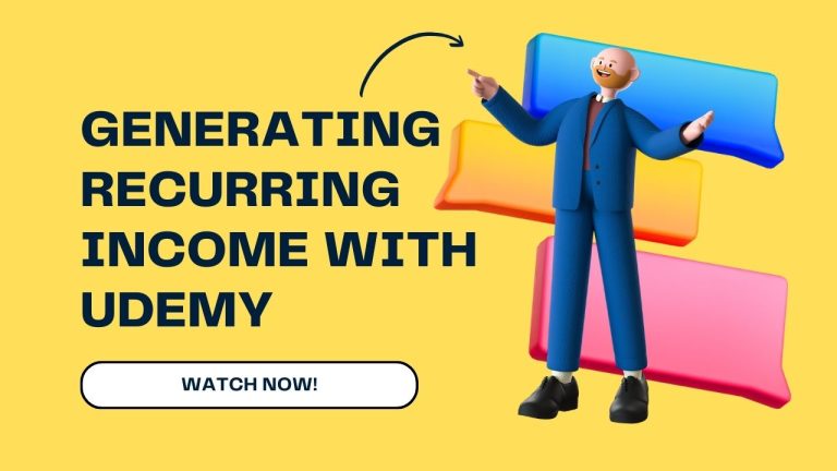 Generating Recurring Income with Udemy